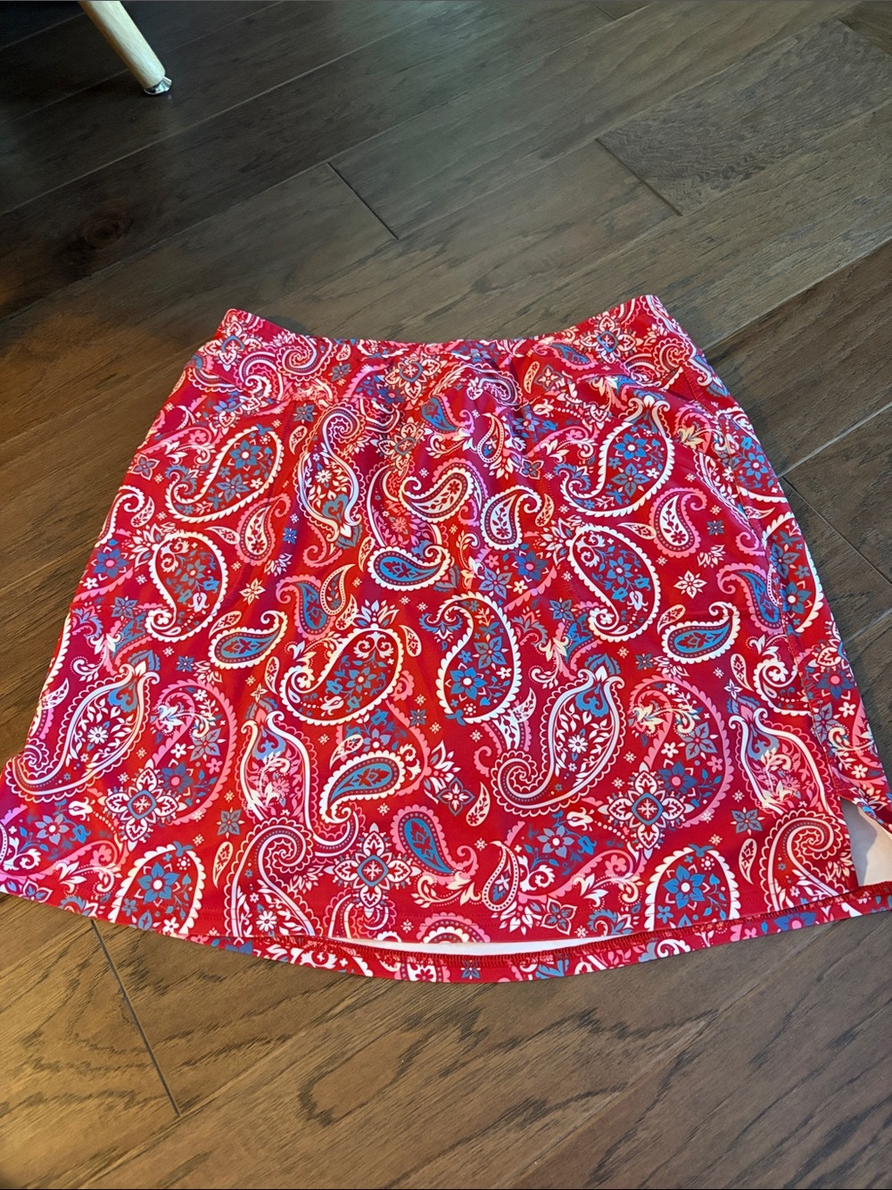 Women's Red Paisley A-Line Skirt
